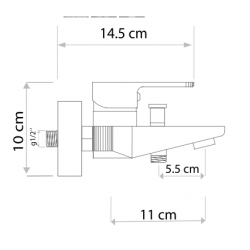 Μπαταρία Λουτρού Σετ Forte Mix M2401 Chrome